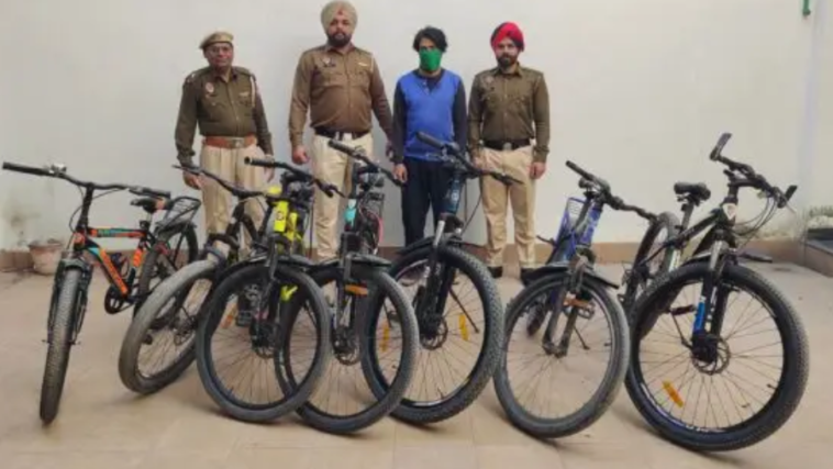 चोरी की सात साइकिलें सहित आरोपी काबू