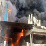 जालंधर रोड स्थित एक गद्दा फैक्ट्री में लगी भीषण आग