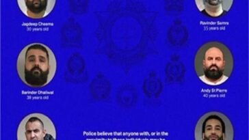 Canada पुलिस ने जारी की पंजाबी गैंगस्टरों की तस्वीरें