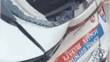 जालंधर : पुलिस की गाड़ी हादसाग्रस्त