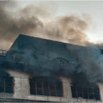 हौजरी फैक्ट्री में लगी भीषण आग