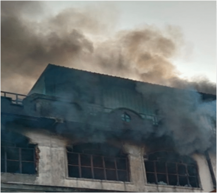 हौजरी फैक्ट्री में लगी भीषण आग