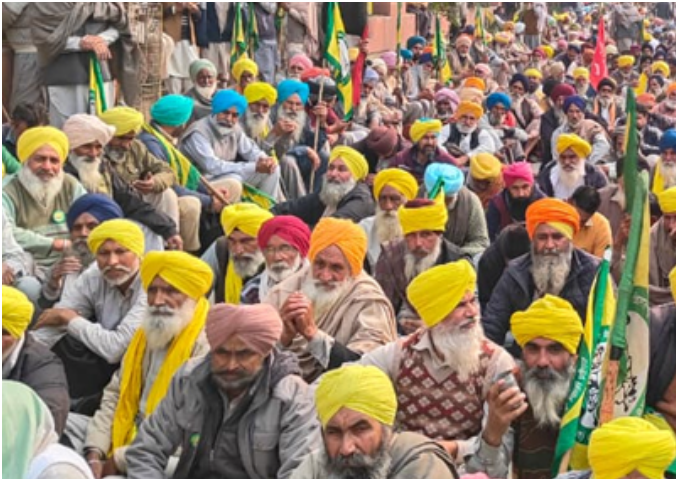 पंजाब सरकार के खिलाफ किसानों का प्रदर्शन