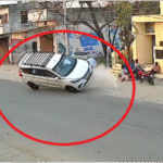 जालंधर के मेन रोड पर एक टैक्सी के साथ बड़ा हादसा