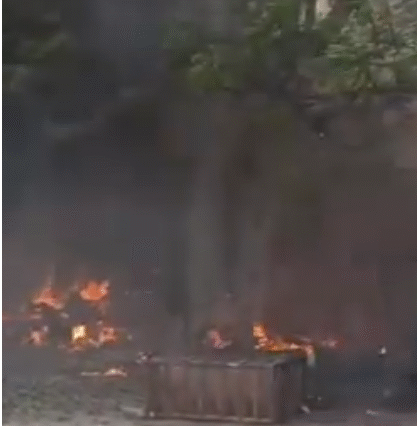 जालंधर के एक गोदाम में लगी भीषण आग