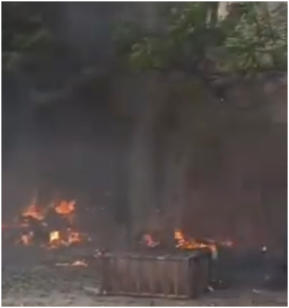 जालंधर के एक गोदाम में लगी भीषण आग