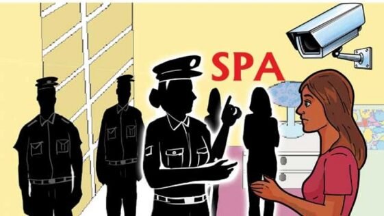 मशहूर स्पा सेंटर पर पुलिस की Raid
