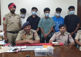 हथियारों सहित 4 युवक गिरफ्तार