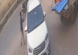 शहर में दिनदहाड़े हाईवे पर क्रेटा कार से चोरी